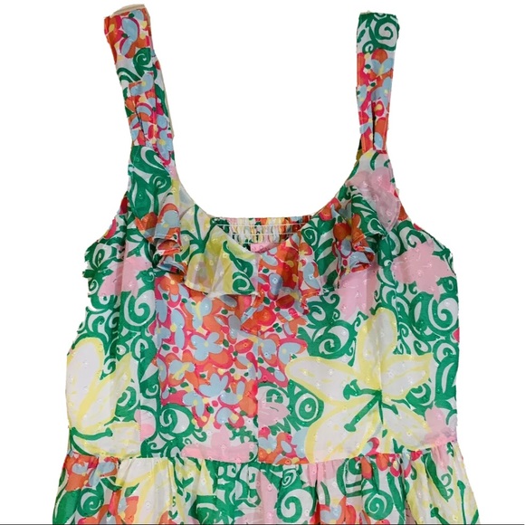 LILLY PULITZER Mariposa Peggy Dress Size 12 Ruffle - Picture 5 of 12